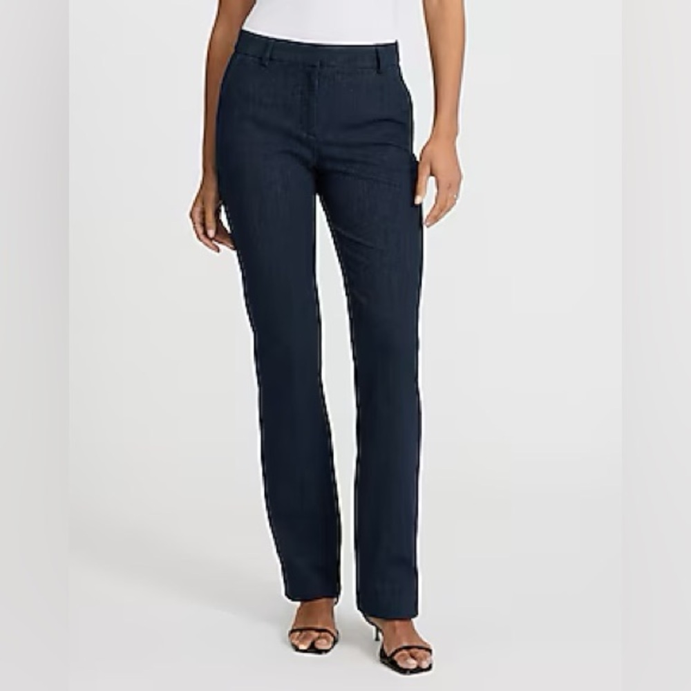 Express Editor Mid Rise Bootcut Pants Jeans Size 12 Regular Heather Blue